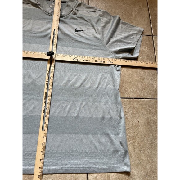 Nike Shirt Mens XXL Grey Dri-Fit Blade Collar Golf Performance Snap Button - Picture 6 of 8